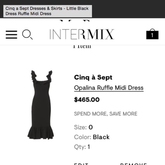 Cinq a sept little black mini dress size 0 - Picture 2 of 6